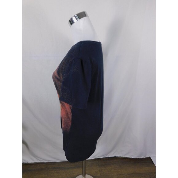 Sugar Skull Shirt Womens Medium Bleached V Neck Graphic Tee Day of the Dead - Picture 4 of 11